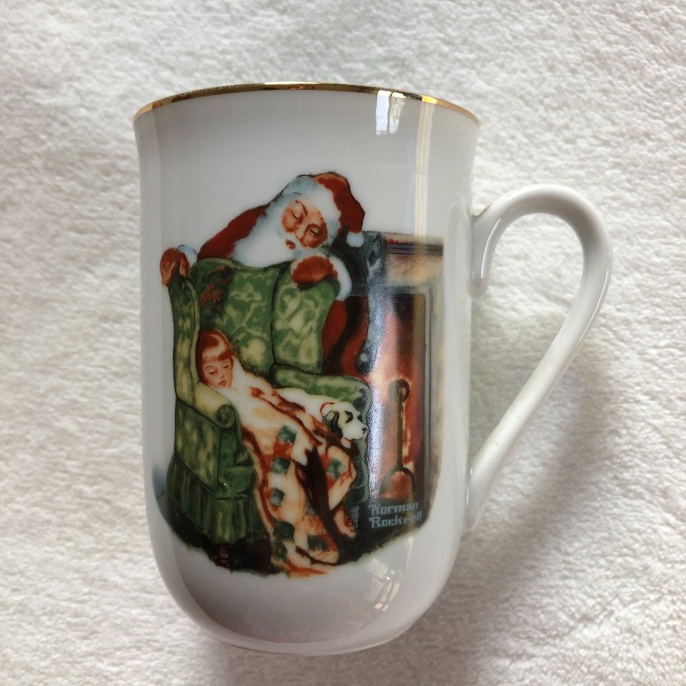 Norman Rockwell Santa Mug